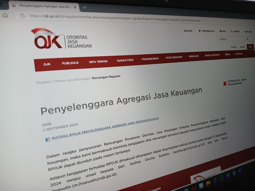 OJK Siapkan Aturan untuk Platform Agregasi Finansial
